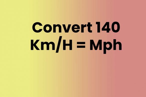 Convert 140 Km/H = Mph