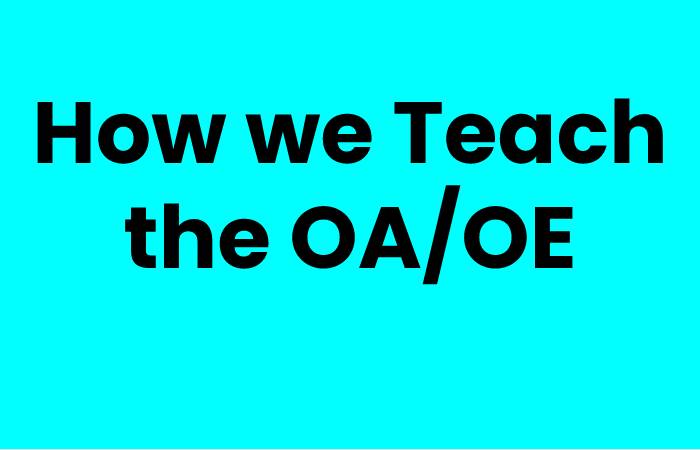 How we Teach the OA/OE Vowel Teams to Students