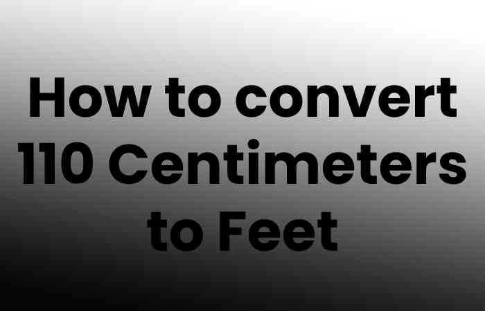 How to convert 110 Centimeters to Feet