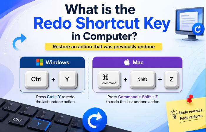 What is the Redo Shortcut Key in Computer